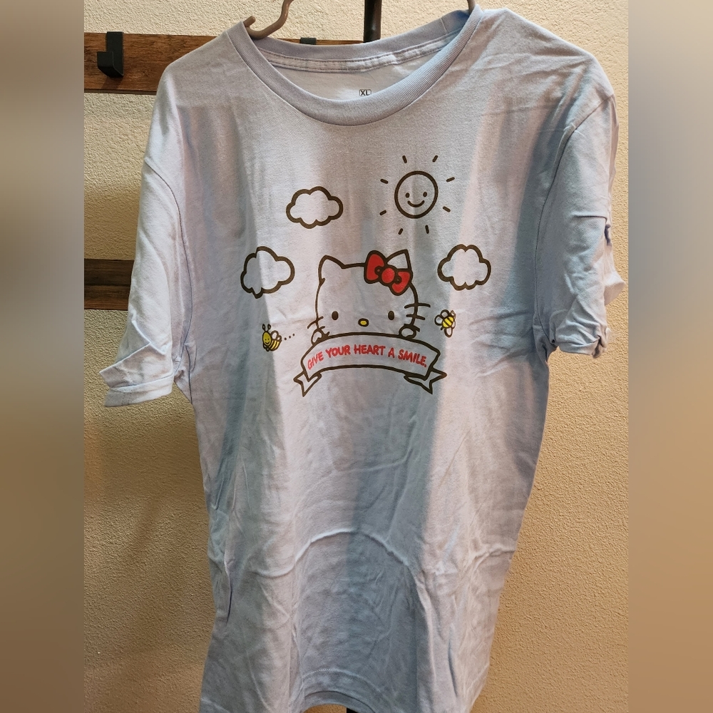 Hello Kitty- Sanrio Give Your Heart A Smile Tonal T-Shirt